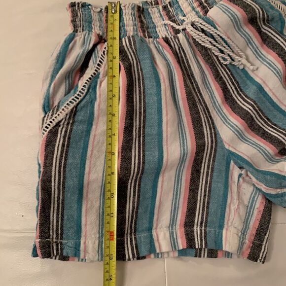BRIGGS Linen Blend Striped Women’s Shorts Size M - Picture 6 of 11